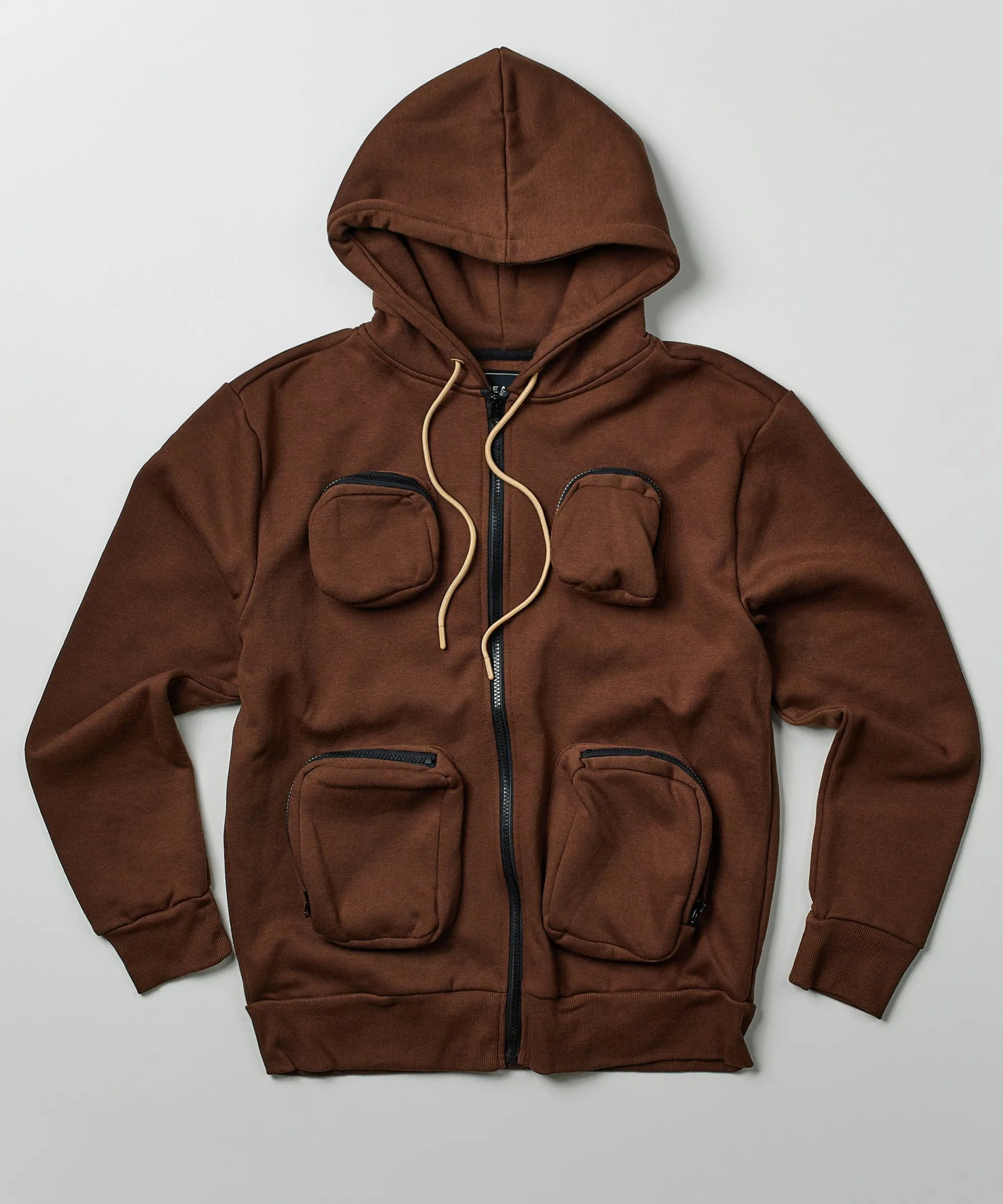 trenches_fleece_utility_hoodie__brown_5.webp Online Trenches Fleece Utility Hoodie - Brown Hoodies | Hoodies