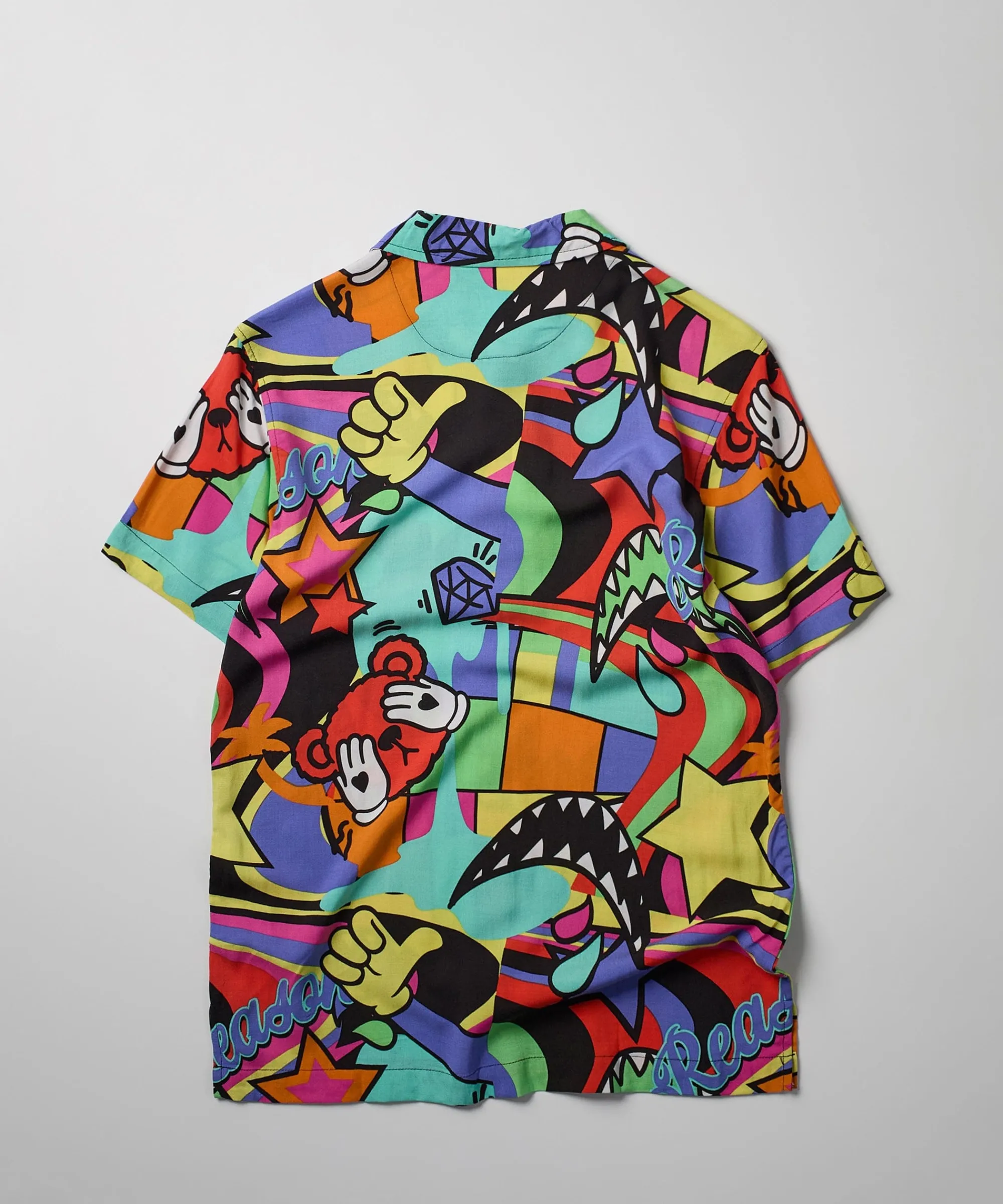 trippy_star_allover_print_short_sleeve_shirt_3.webp Outlet Trippy Star Allover Print Short Sleeve Shirt Button Downs