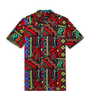 New Unity Allover Print Short Sleeve Shirt Button Downs