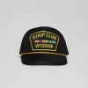 Clearance Veteran Embroidered Patch Trucker Hat - Black Cad Hats
