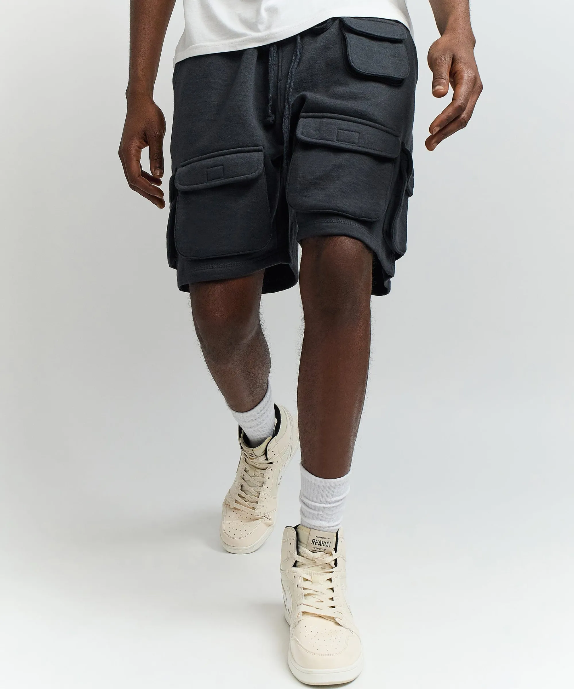 whitecloud_cargo_fleece_shorts__black_0.webp Best Sale Whitecloud Cargo Fleece Shorts - Black Shop All Bottoms | Shorts