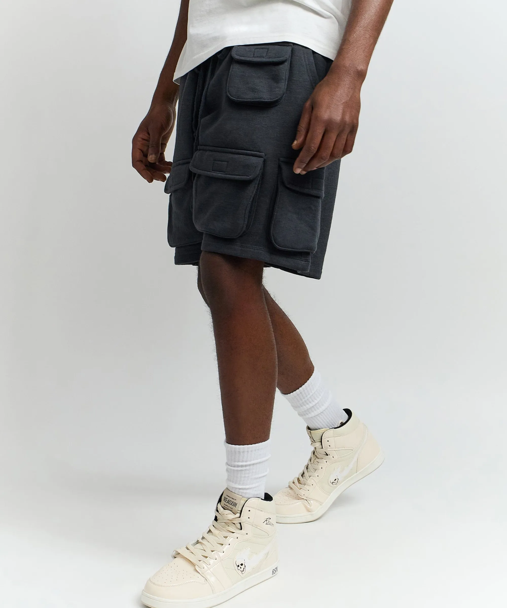 whitecloud_cargo_fleece_shorts__black_1.webp Best Sale Whitecloud Cargo Fleece Shorts - Black Shop All Bottoms | Shorts