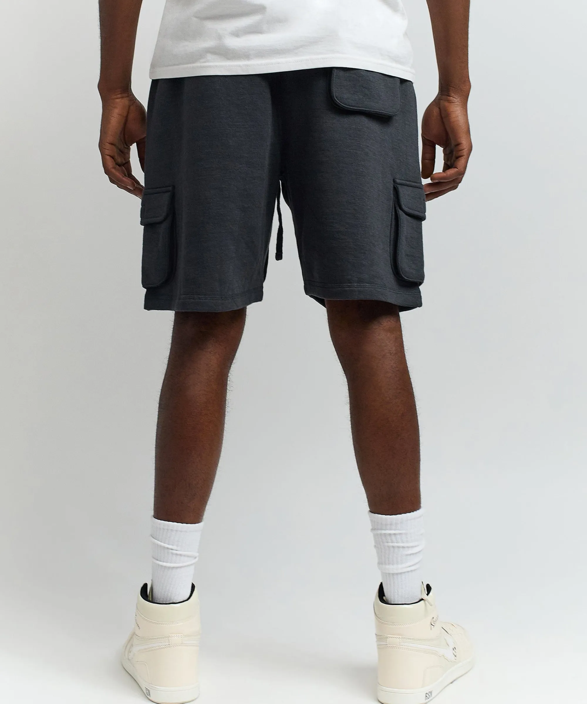 whitecloud_cargo_fleece_shorts__black_6.webp Best Sale Whitecloud Cargo Fleece Shorts - Black Shop All Bottoms | Shorts