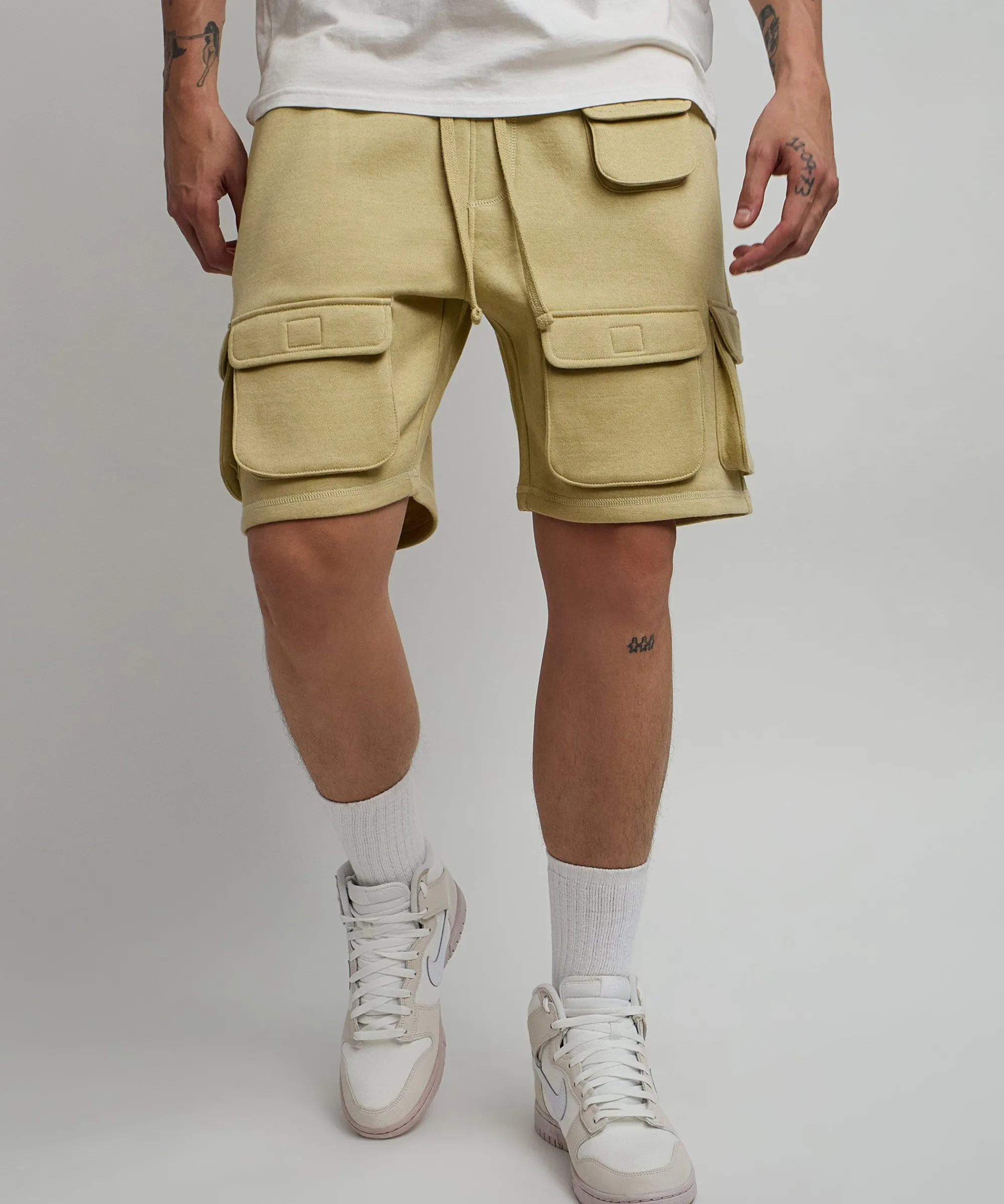 whitecloud_cargo_fleece_shorts__khaki_6.webp Clearance Whitecloud Cargo Fleece Shorts - Khaki Shop All Bottoms | Shorts