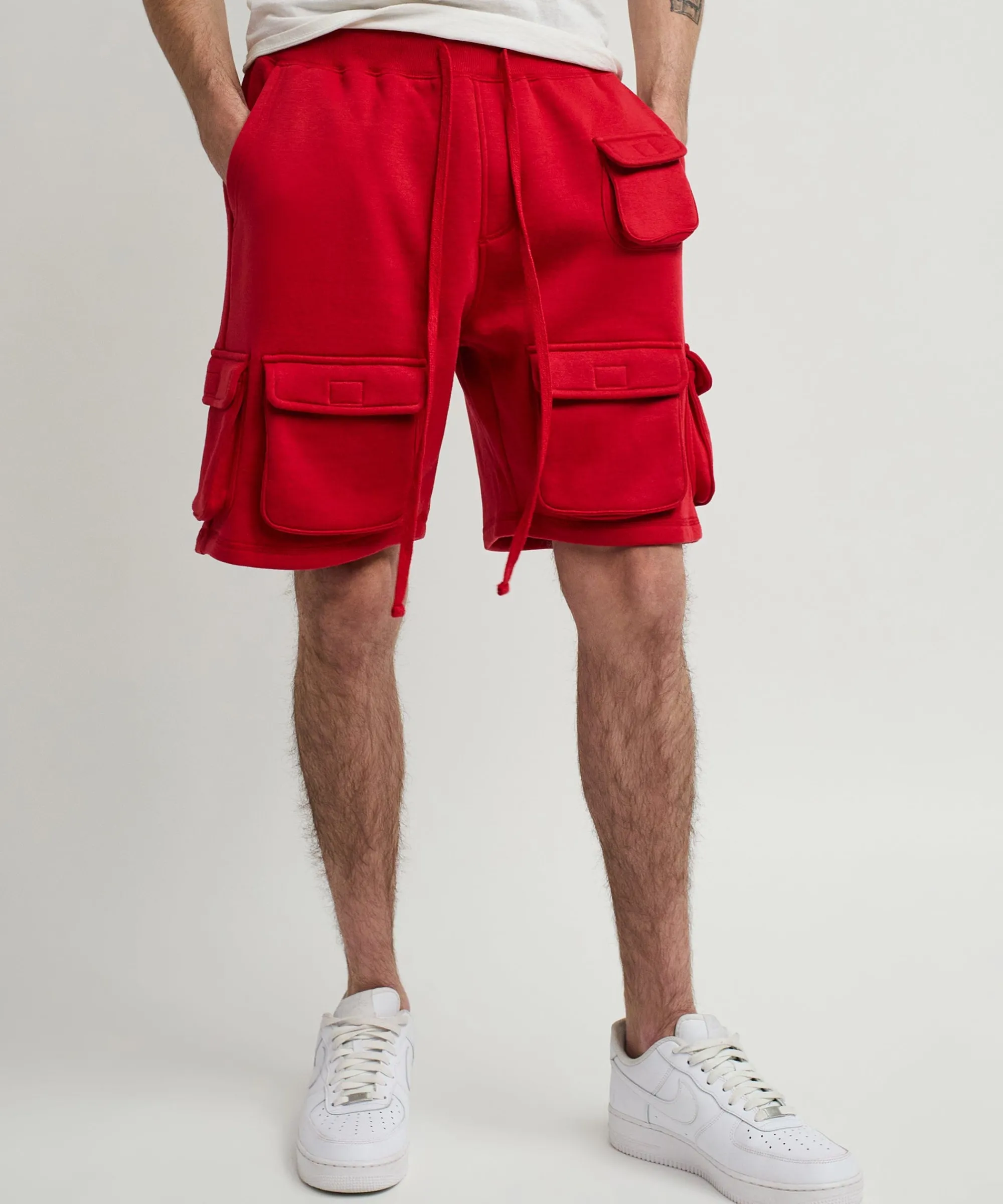 whitecloud_cargo_fleece_shorts__red_0.webp New Whitecloud Cargo Fleece Shorts - Red Shop All Bottoms | Shorts