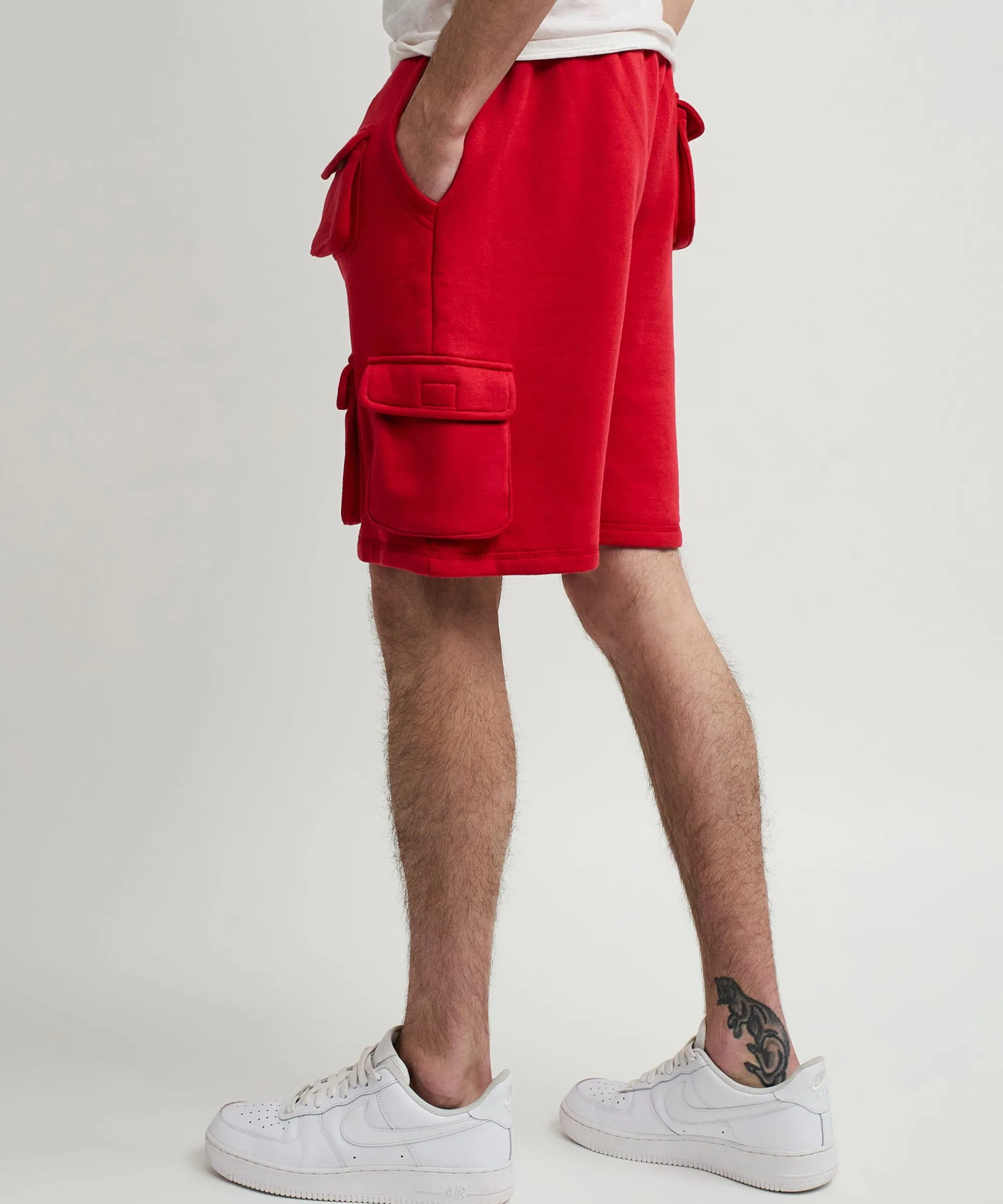 whitecloud_cargo_fleece_shorts__red_2.webp New Whitecloud Cargo Fleece Shorts - Red Shop All Bottoms | Shorts
