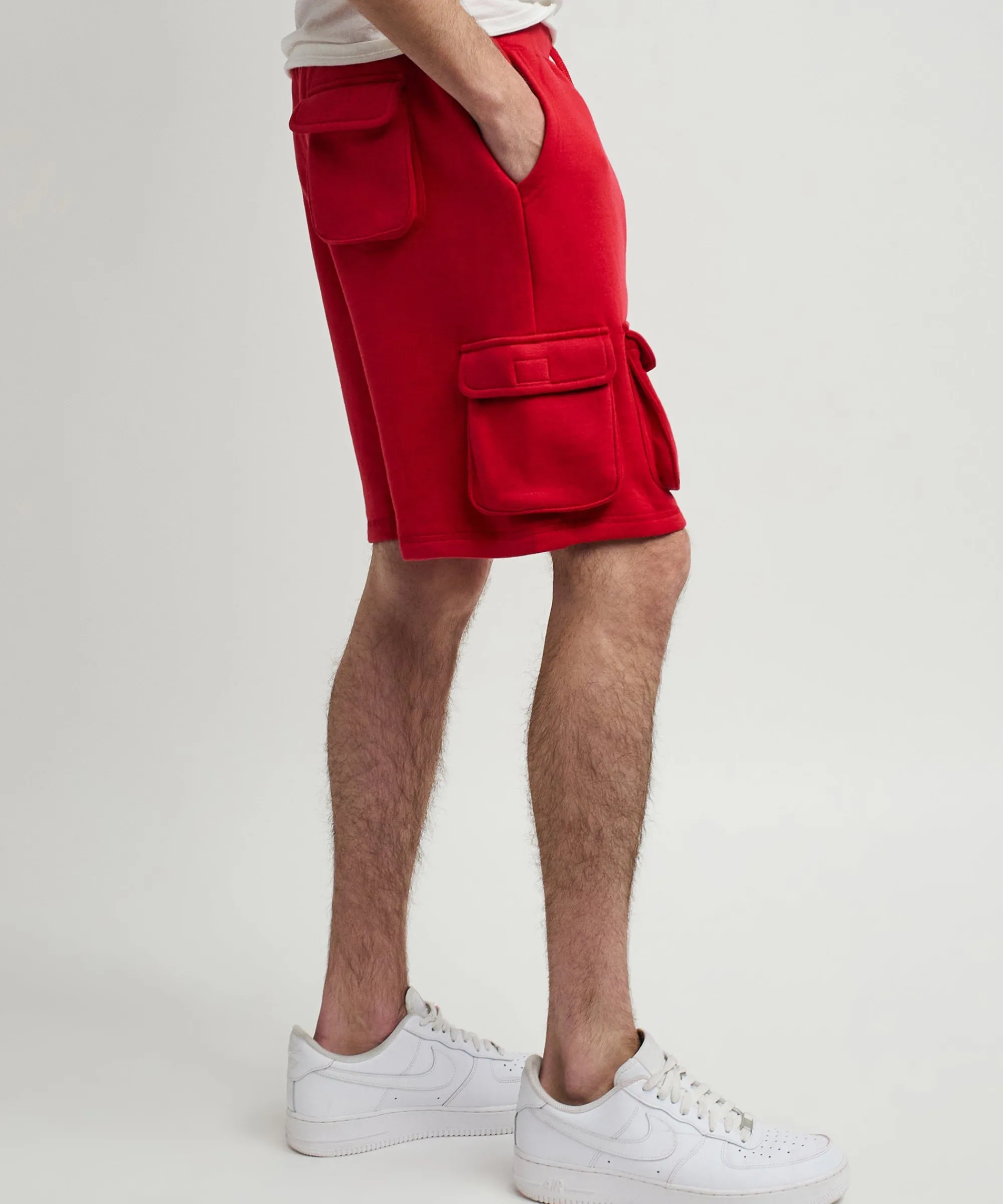 whitecloud_cargo_fleece_shorts__red_3.webp New Whitecloud Cargo Fleece Shorts - Red Shop All Bottoms | Shorts