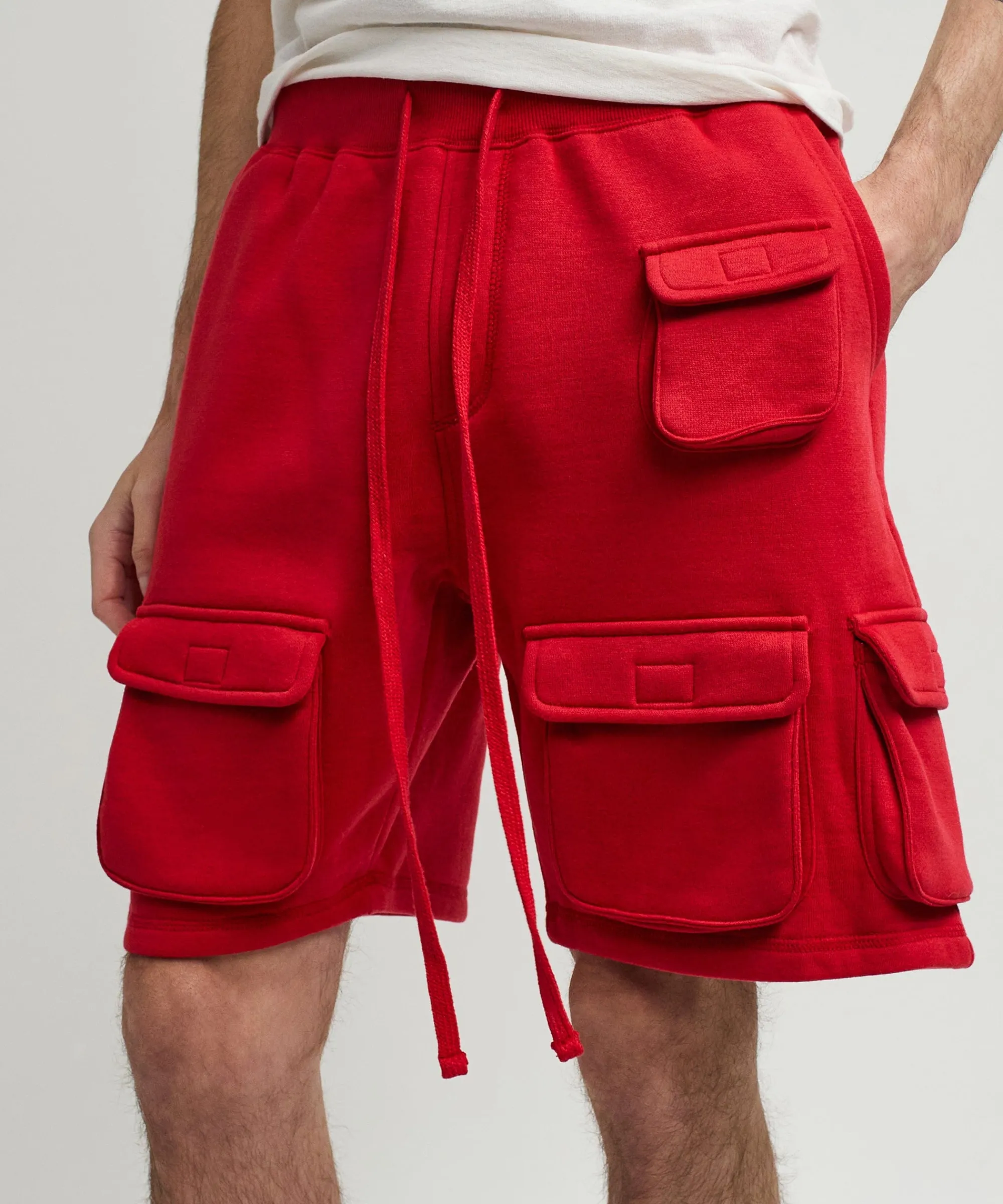 whitecloud_cargo_fleece_shorts__red_5.webp New Whitecloud Cargo Fleece Shorts - Red Shop All Bottoms | Shorts