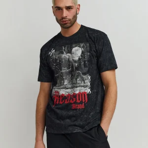 Cheap Wolf Washed Short Sleeve Tee Graphic Tees