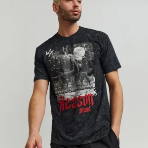 Cheap Wolf Washed Short Sleeve Tee Graphic Tees