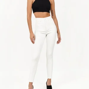 Best Sale Womens Chloe White Slim Jeans Denim