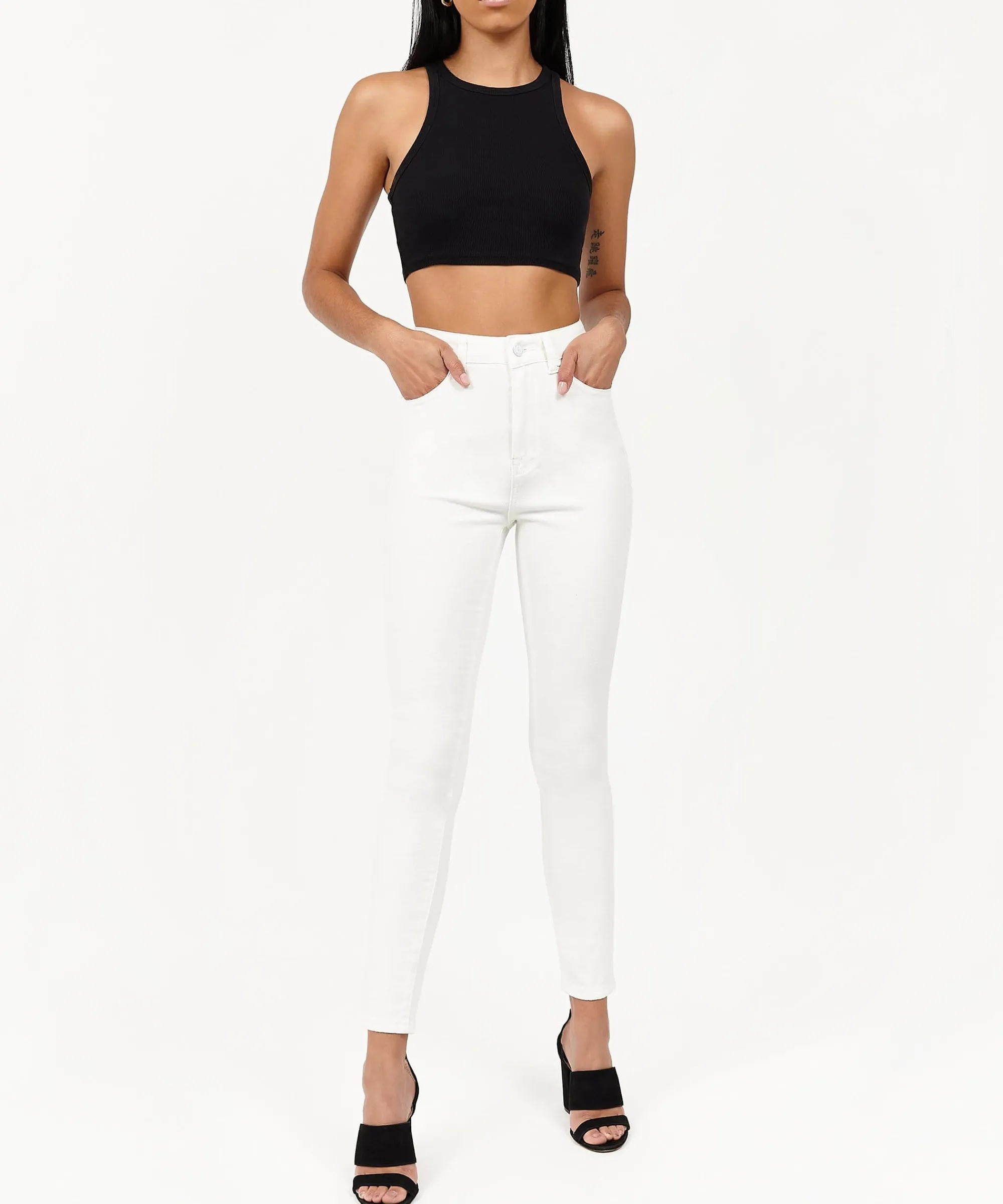 womens_chloe_white_slim_jeans_3.webp Best Sale Womens Chloe White Slim Jeans Denim