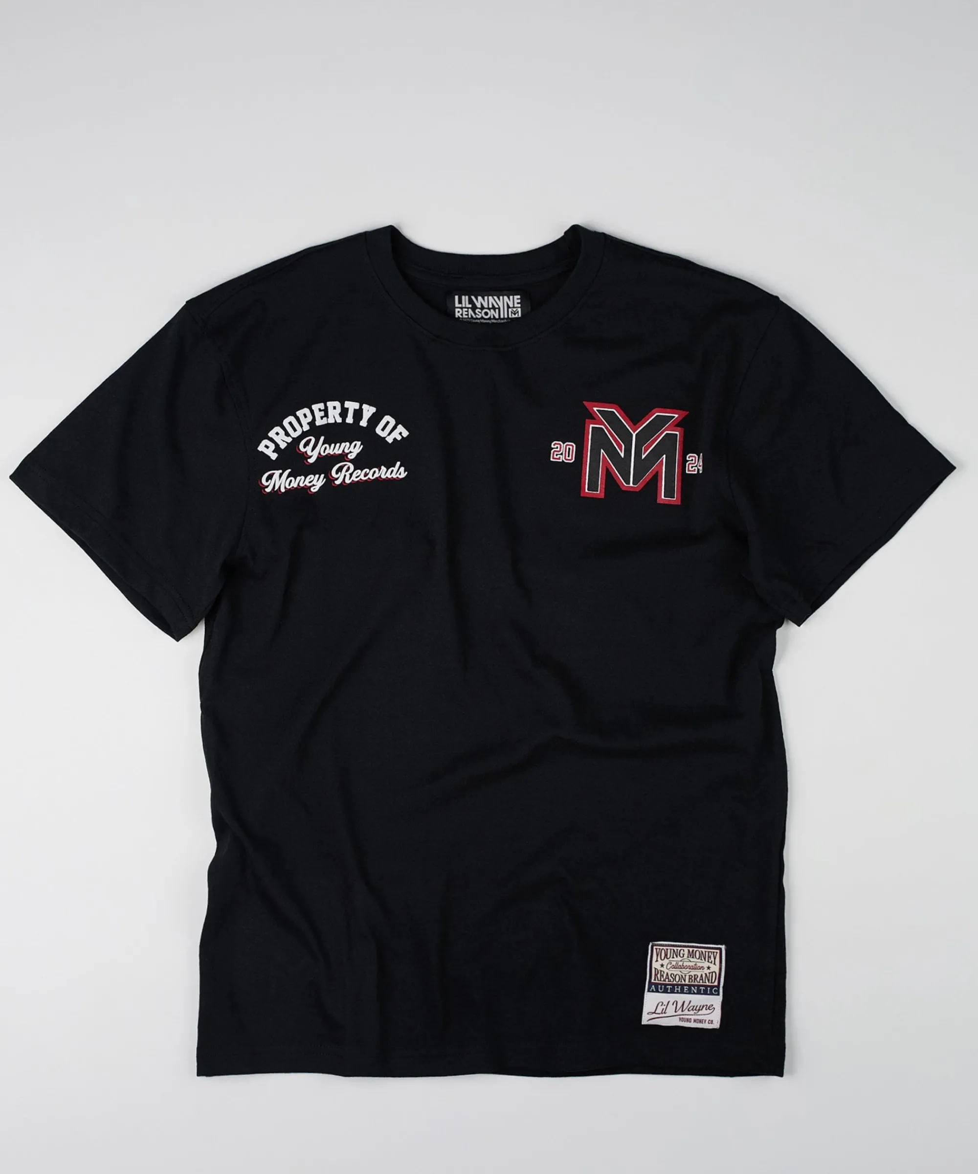 young_money_records_short_sleeve_tee__black_0.webp Discount Young Money Records Short Sleeve Tee - Black Graphic Tees