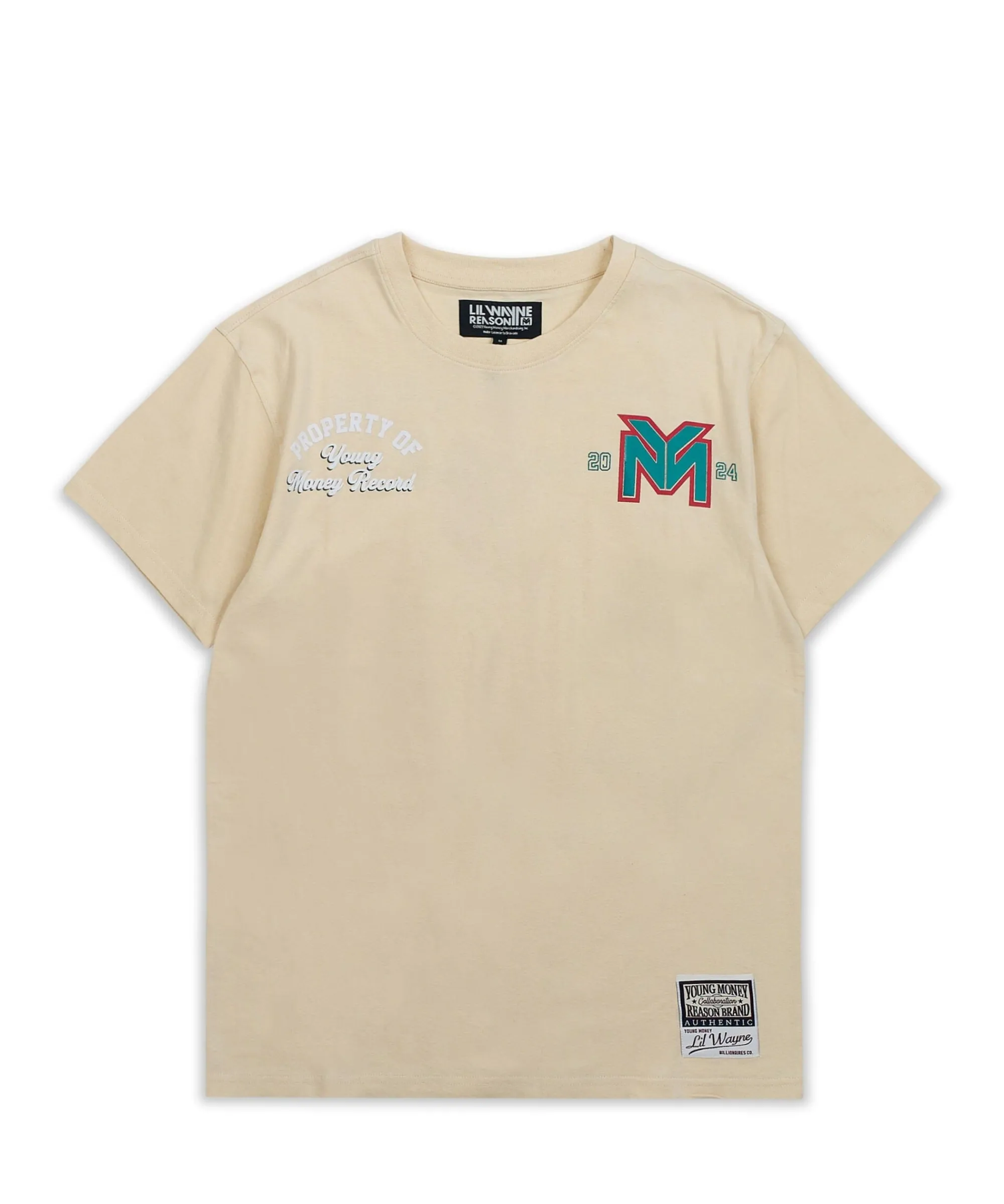 young_money_records_short_sleeve_tee__khaki_0.webp Best Young Money Records Short Sleeve Tee - Khaki Graphic Tees