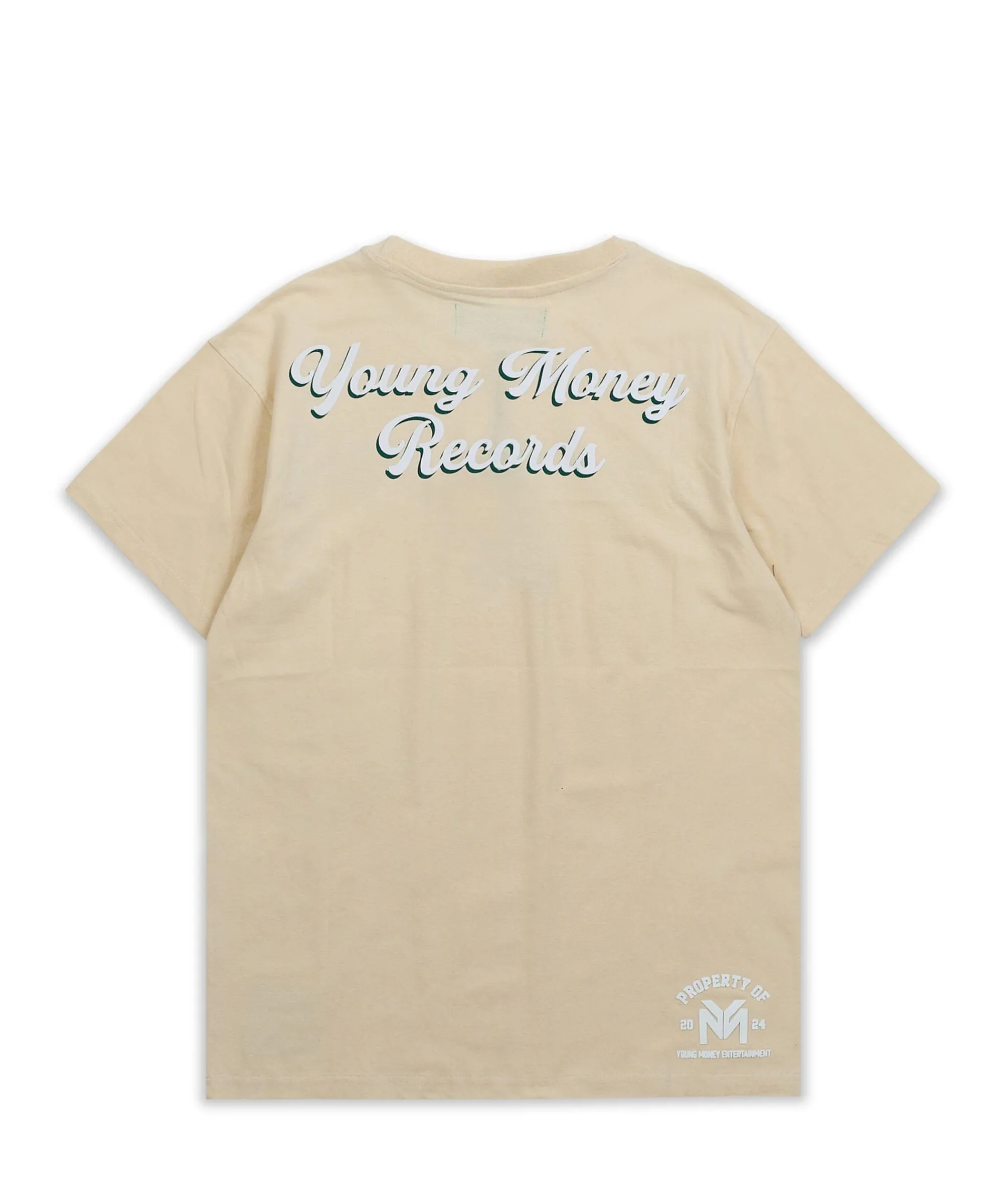 young_money_records_short_sleeve_tee__khaki_1.webp Best Young Money Records Short Sleeve Tee - Khaki Graphic Tees
