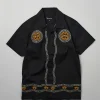 Shop Yuma Embroidery Shirt - Black Button Downs